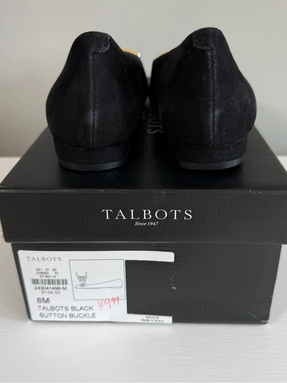 Talbots black suede